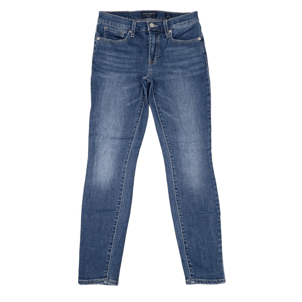 Lucky Brand Jeans Womens 4 27 Blue Ava Skinny Mid Rise Stretch Medium Wash Denim